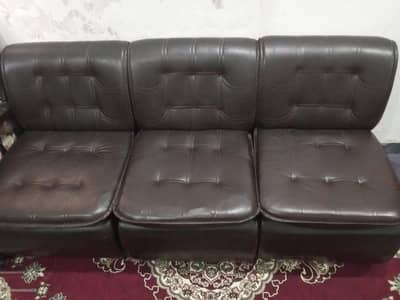 Office Leather Sofa Set 4 Seter