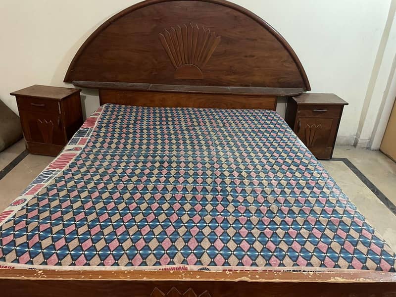 bed and side table 0