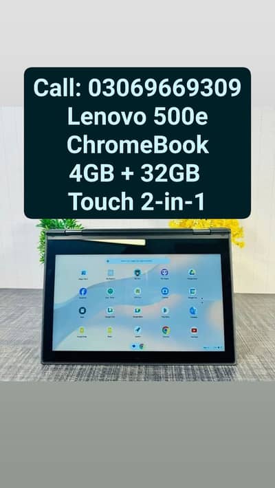 Lenovo 500e ChromeBook 2-in-1 Touch Screen 4GB Ram With Warranty