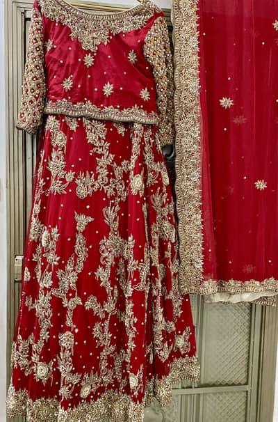  Beautiful Crimson Red Lehenga Set For Sale 