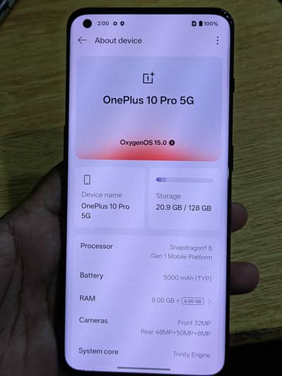 One Plus 10 Pro Snapdragon Gen 1