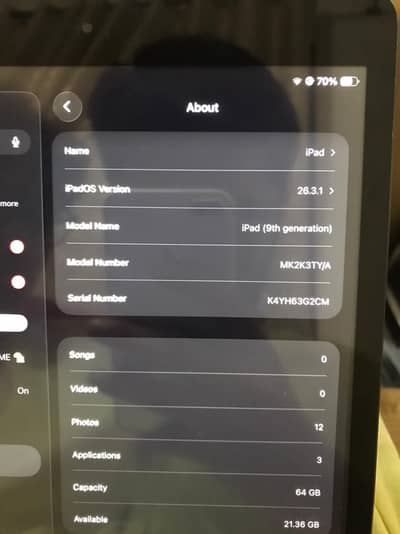 Ipad 9th generation 64gb space grey