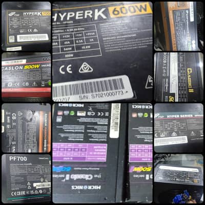 Gaming power supply psu 500 600 700 750 watt rtx rx gtx unit 6 8 pin