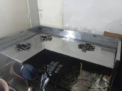 stainless steel counter