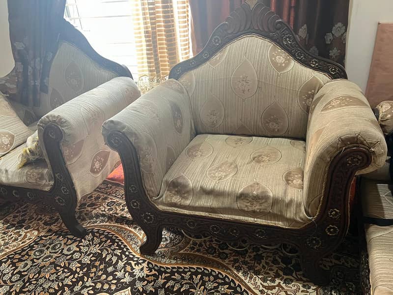 solid wood strong sofa set 2