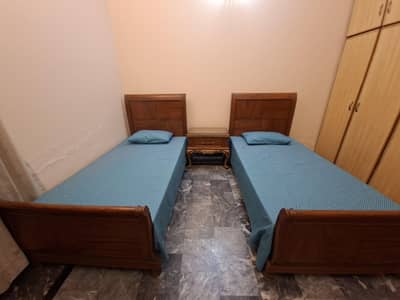 Brand New 2 Single Beds with the Side Table