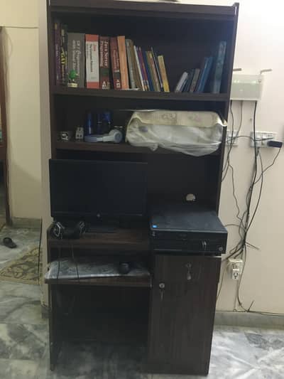 shelf plus computer table for sale