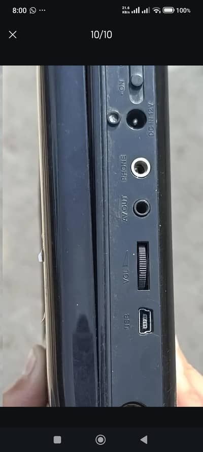 mini tv 7inch portable dvd . usb . atv . lithium 3.7v