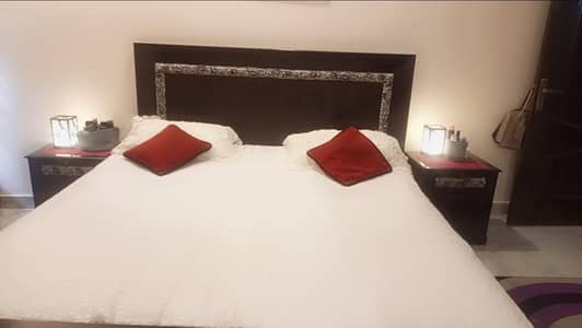 Double Bed with side tables and dresser