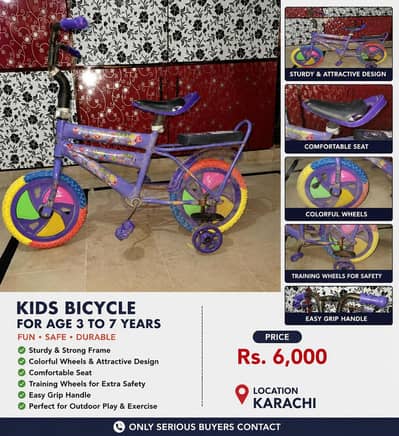 Kids Bicycle for Sale – Good Condition