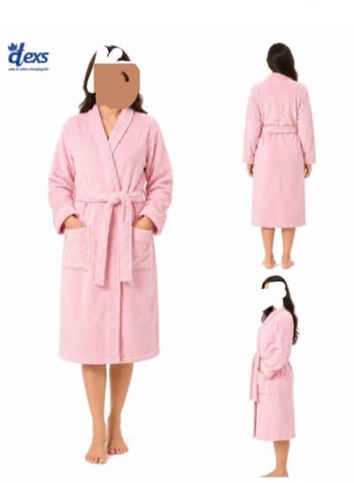 Unisex Fluffy Bathrobe - Gray ( catex Brand)