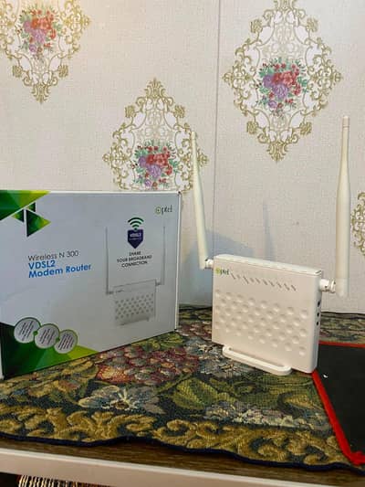 PTCL N 300 VDSL2 Modem router with box and complete assessories