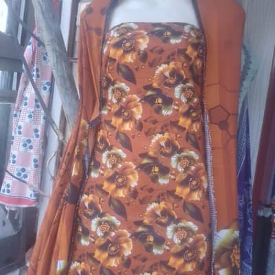 Lawn Unstitched 3pc Embroidered Suit Fabric