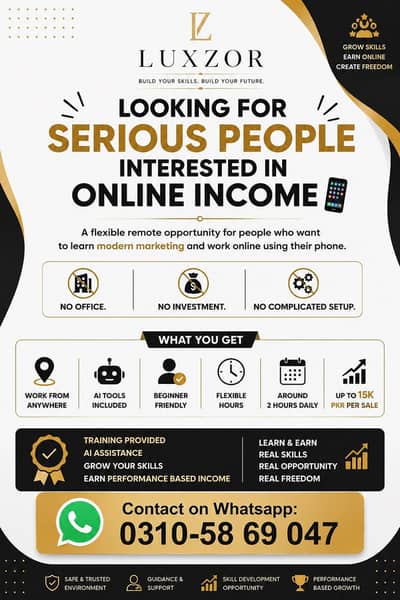 NO investment ! Real Opertunity ! Insta Job ! Limited Slots