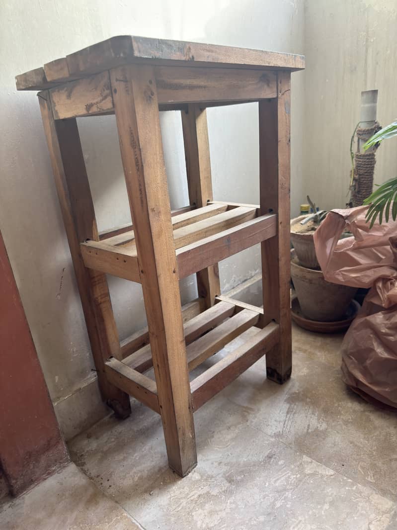 Solid Wooden Stool 1