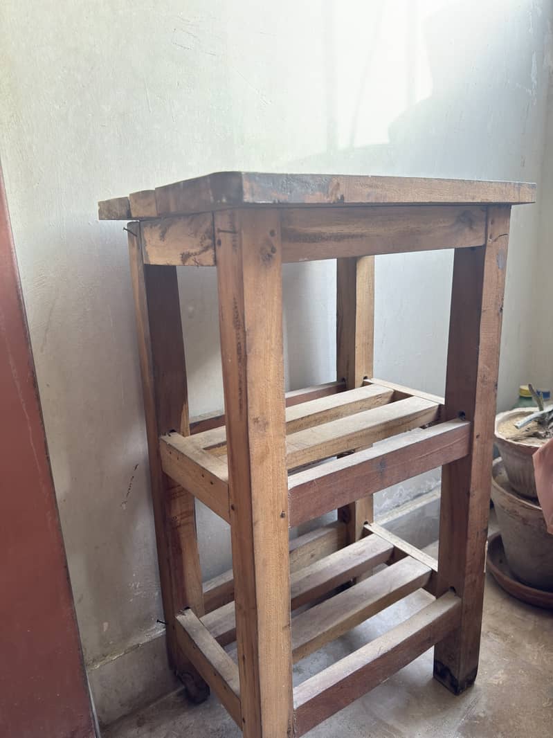 Solid Wooden Stool 2