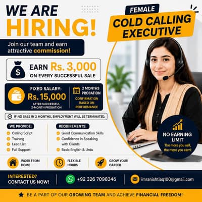Cold Calling Executive (Female)