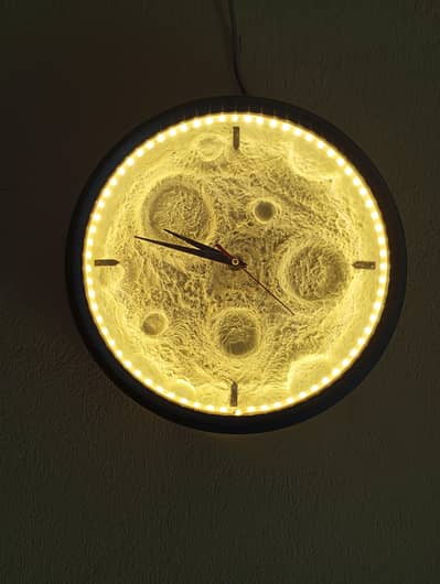 Moon Light Wall Clock