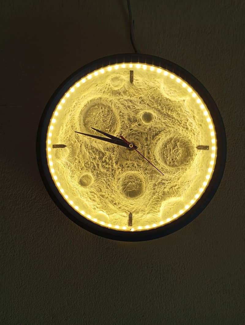 Moon Light Wall Clock 0