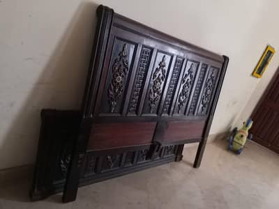 wood work bed set complete for sale
