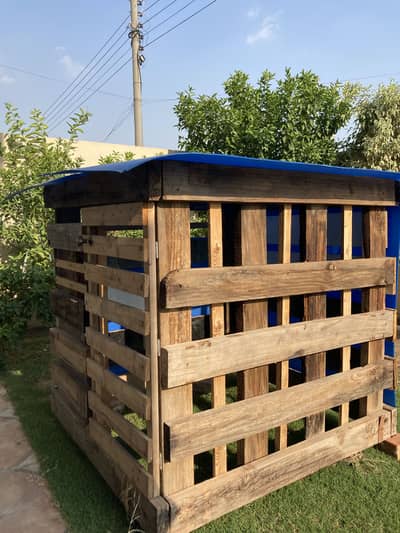 Wooden cage for dogs, hens