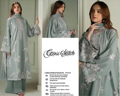 *Embroidered Chiffon Dupatta *3pcs lawn suit