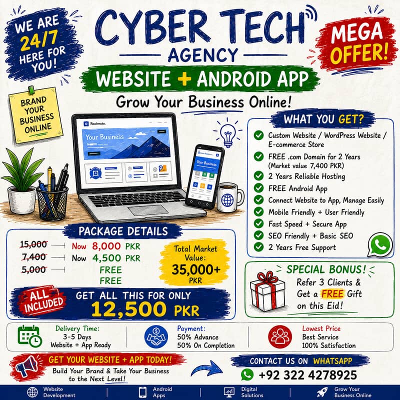 Website and Android App Development Services - Mega Offer 0
