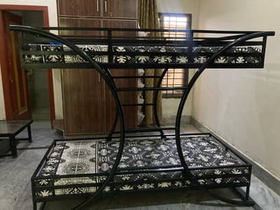 Iron Bunk Bed 16 Gauge Used 16 Months With 2 Mattress