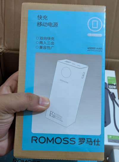 Romoss 40000 Mah 65W Original Power Bank MacBook Laptop Tablet Apple
