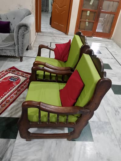 wooden 5 seater sofa set