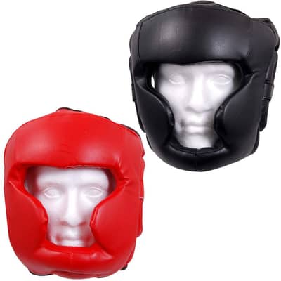 Premium Boxing Headgear Leather Sparring Training Protective Helmet