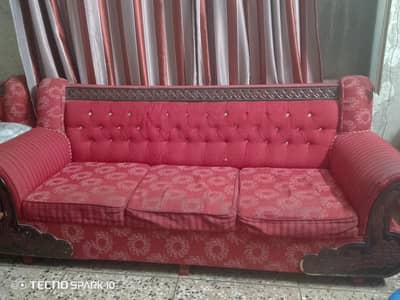 red colour sofa 5 seater (no table)