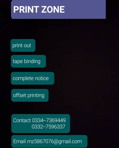 PRINT ZONE