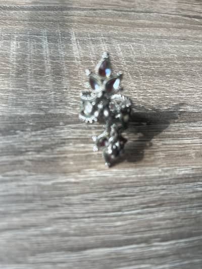 Chandi and kundan ring