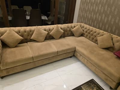 L Shape Sofa seven seats + one extra standard seat