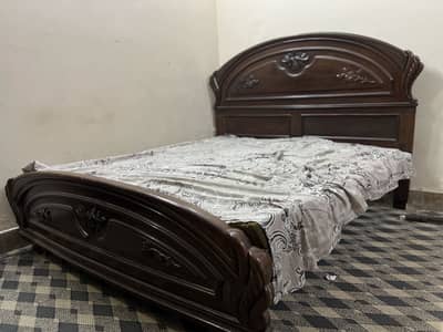 Shesham bed with mattress