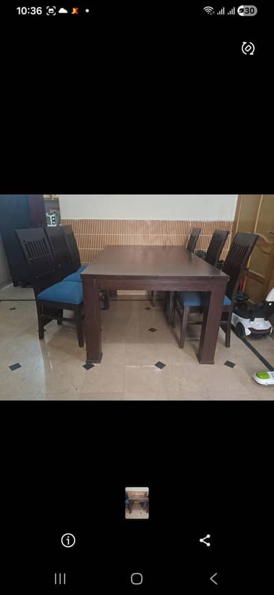 6 chairs with dinning table set.
