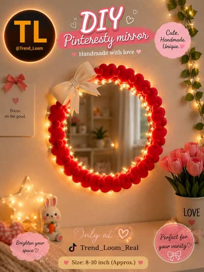 Handmade Heart wall Mirror 