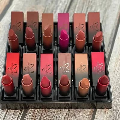 pack of 12 nude lipstick in matte long lasting cool looks for women