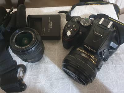 Nikon D5300 with x 02 lenses and all accessories