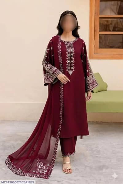 3 pc women's embroided dress