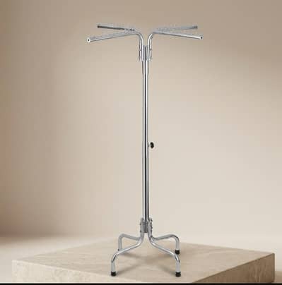 Adjustable chrome hanging rack for home and shop
