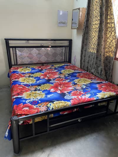 Iron Bed New Condition with Mattress
