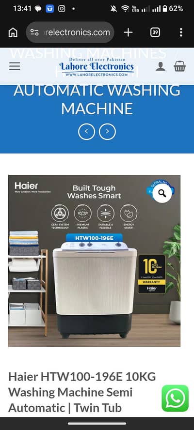 Haier Box pack washing machine