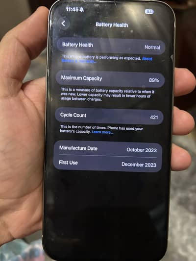 iPhone 15 pro max JV 256GB natural titanium