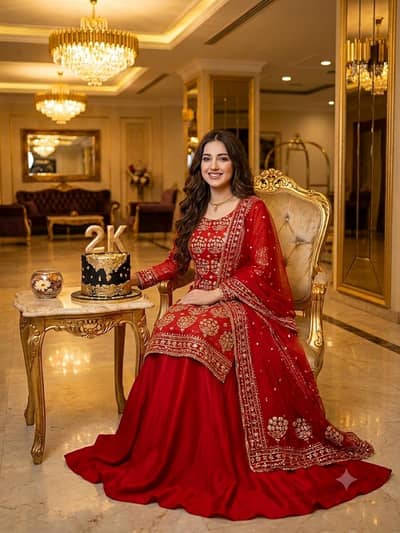 Boutique Swarovski Aari Sequence Rose Gold Gotta Organza Suit COD