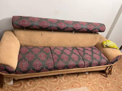 Urgent sale my Sofa set with center table (6 seater)