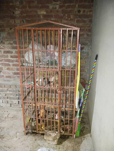 3 portion heavy iron cage suitable for hens pegions