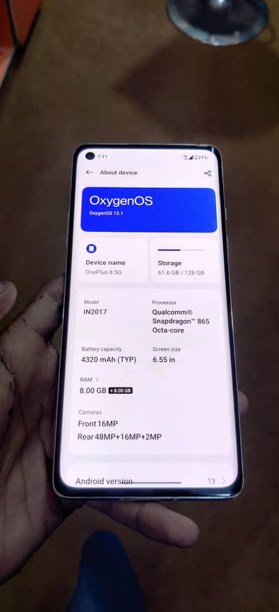 One Plus 8 5G 8GB 128GB PTA