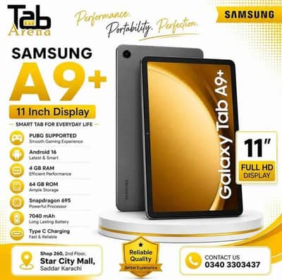 Samsung Galaxy Tab A9+ 4GB 64GB Snapdragon 695 | 11" FHD Display